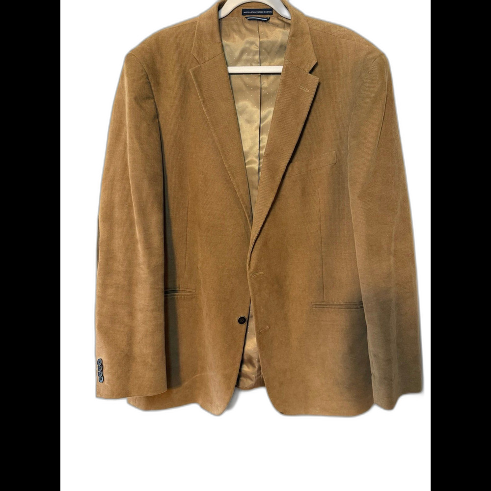 Vintage Men's Tan Corduroy Two Button Blazer